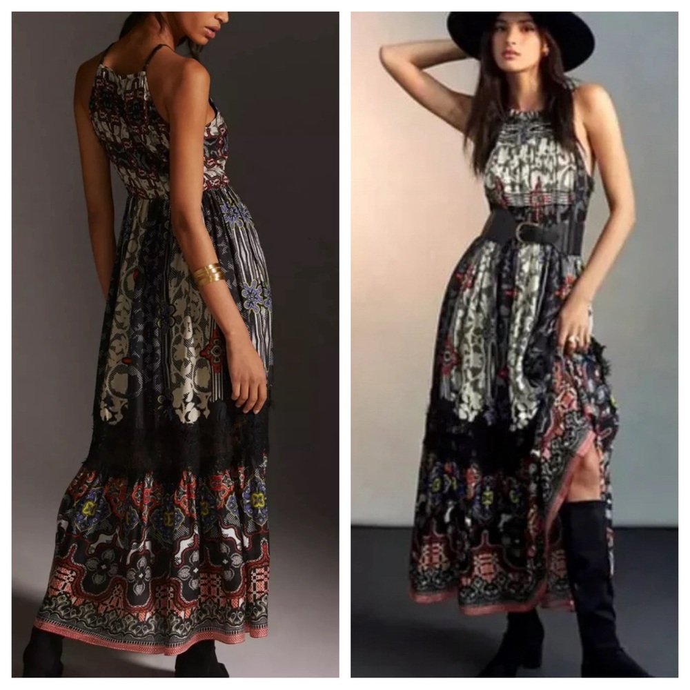 Anthropologie Bhanuni by Jyoti Tiered Sleeveless Maxi Tank Dress